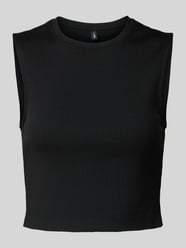 Slim fit korte top van katoenmix, model 'VELA' van Only - 3