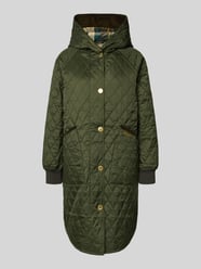 Płaszcz pikowany o kroju relaxed fit z obszyciem ze sztruksu model ‘HILARY’ od Barbour - 4
