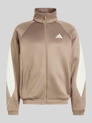 Relaxed Fit Sweatjacke aus Baumwoll-Mix von adidas Sportswear Beige - 38