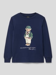 Longsleeve mit Label-Print von Polo Ralph Lauren Kids Blau - 23