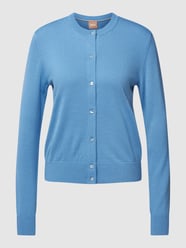 Strickjacke mit Knopfleiste Modell 'FADENASIS' von BOSS Blau - 3