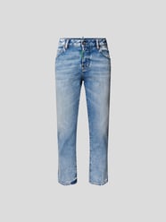 Slim Fit Cropped Jeans im Used-Look von Dsquared2 Blau / Türkis - 16