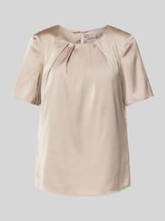 Blusenshirt mit Rundhalsausschnitt von Christian Berg Woman Selection Beige - 3