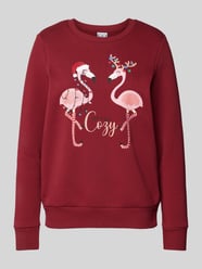 Sweatshirt mit Rundhalsausschnitt von G&C Rot - 21