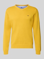 Strickpullover mit Label-Strickerei von Fynch-Hatton - 9