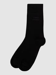 Socken mit Stretch-Anteil im 2er-Pack Modell 'Napoli'  von CARLO COLUCCI Schwarz - 32