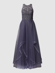 Abendkleid mit floralen Stickereien von Laona Grau - 29