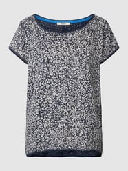 T-Shirt aus Baumwolle mit U-Boot-Ausschnitt von Esprit Blau - 14