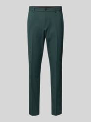 Tapered fit pantalon met persplooien van s.Oliver BLACK LABEL Groen - 47