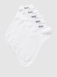 Sneakersocken mit Label-Schriftzug im 5er-Pack Modell 'Uni Color' von BOSS Weiß - 40