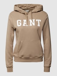 Hoodie mit Label-Print Modell 'Graphic' von Gant Beige - 22