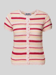 Gestreiftes Häkel-Top mit Muschelrand-Detail von REVIEW Pink - 18