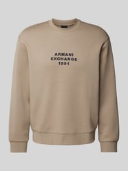 Sweatshirt mit Label-Stitching von ARMANI EXCHANGE Beige - 42