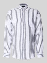 Koszula casualowa o kroju slim fit z czystego lnu od Christian Berg Men - 6