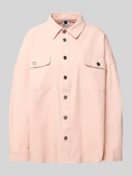 Oversized Hemdjacke mit Brusttaschen von Karo Kauer Pink - 23