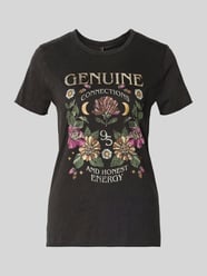 T-shirt w kroju regular fit z czystej Bawełna Model 'LUCY' od ONLY - 6