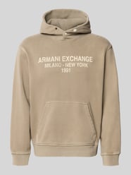 Hoodie mit Label-Print von Armani Exchange Beige - 42