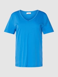 T-Shirt mit V-Ausschnitt von s.Oliver RED LABEL Blau - 40