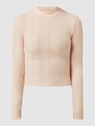 Cropped Shirt mit Lochmuster Modell 'Lucy' von Gina Tricot Rosa - 6