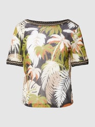 T-Shirt mit Allover-Muster von Marc Cain Grün - 32