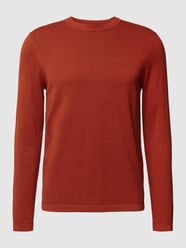 Longsleeve mit Label-Stitching von Marc O'Polo Rot - 31