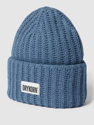 Beanie mit Label-Patch von Drykorn Blau / Türkis - 40