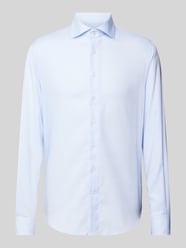 Slim Fit Business-Hemd mit Haifischkragen von Profuomo Blau - 46