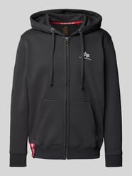 Sweatjacke mit Label-Print von Alpha Industries Grau - 41