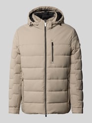 Gewatteerd jack met tweewegritssluiting van bugatti Beige - 6