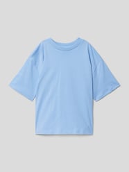 Oversized T-Shirt mit geripptem Rundhalsausschnitt von s.Oliver RED LABEL Blau - 43