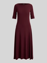 Midikleid mit U-Boot-Ausschnitt von Lauren Ralph Lauren Bordeaux - 38