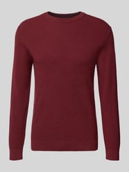 Regular fit gebreide pullover van puur katoen van Tom Tailor Bordeaux - 30