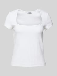 T-Shirt mit U-Boot-Ausschnitt von Esprit Weiß - 5