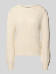 Sweter z dzianiny krój regular fit z dodatkiem wełny model „Farrell” od mbyM - 2