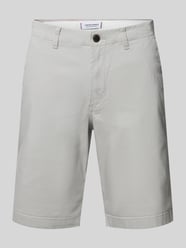 Regular Fit Chinoshorts mit Gürtelschlaufen Modell 'DAVE' von Jack & Jones Grau - 6