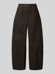 Wide Fit Jeans aus reiner Baumwolle mit Animal-Print von Oui - 27