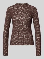 Langarmshirt mit transparenter Spitze von Jake*s Collection - 28
