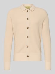 Kardigan rozpinany krój regular fit z domieszką kaszmiru od FTC-Cashmere - 5