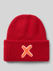 Muts van mix van scheerwol en kasjmier met motiefstitching van UNIO HAMBURG - 43