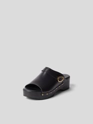 Pantoletten mit Blockabsatz von Ancient Greek Sandals Grau / Schwarz - 31