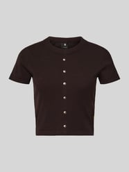 Cropped T-Shirt mit Knopfleiste Modell 'Heritage' von G-Star Raw - 12