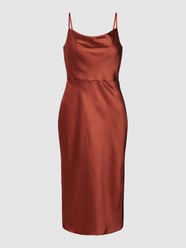 Cocktailkleid mit Wasserfall-Ausschnitt von Laona Orange - 47