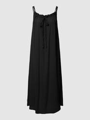 Midi-jurk met dubbele spaghettibandjes, model 'DELPHINA' van Barts Zwart - 4