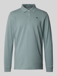 Regular Fit Langarmshirt in Piqué-Optik aus reiner Baumwolle von Tom Tailor Grün - 44