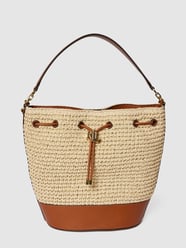 Bucket bag met labelapplicatie van Lauren Ralph Lauren Wit - 14