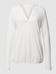 Blusenshirt mit V-Ausschnitt von s.Oliver RED LABEL Weiß - 42