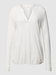 Blusenshirt mit V-Ausschnitt von s.Oliver RED LABEL Beige - 41