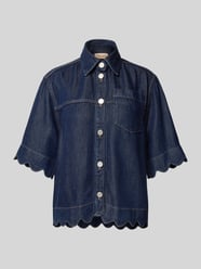 Bluzka jeansowa z listwą guzikową od Stella Nova - 8