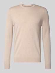 Regular Fit Longsleeve aus Merino-Mix von Christian Berg Men Beige - 26