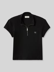 t-shirt o krótkim kroju slim fit z mieszanki bawełny od Calvin Klein Jeans - 9